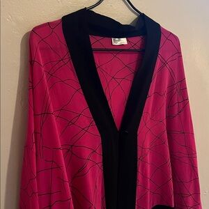 100% Silk Kavtta Painted Silk Kimono-Style Top